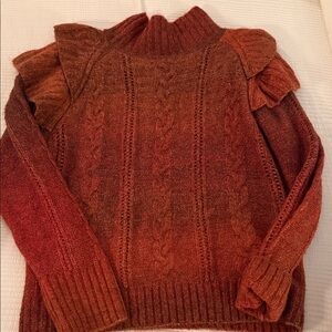 Vigoss Women's Cowl Neck Sweater - Warm Rust